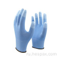 Hespax Mens PU пальцы с ловкой безопасной перчат